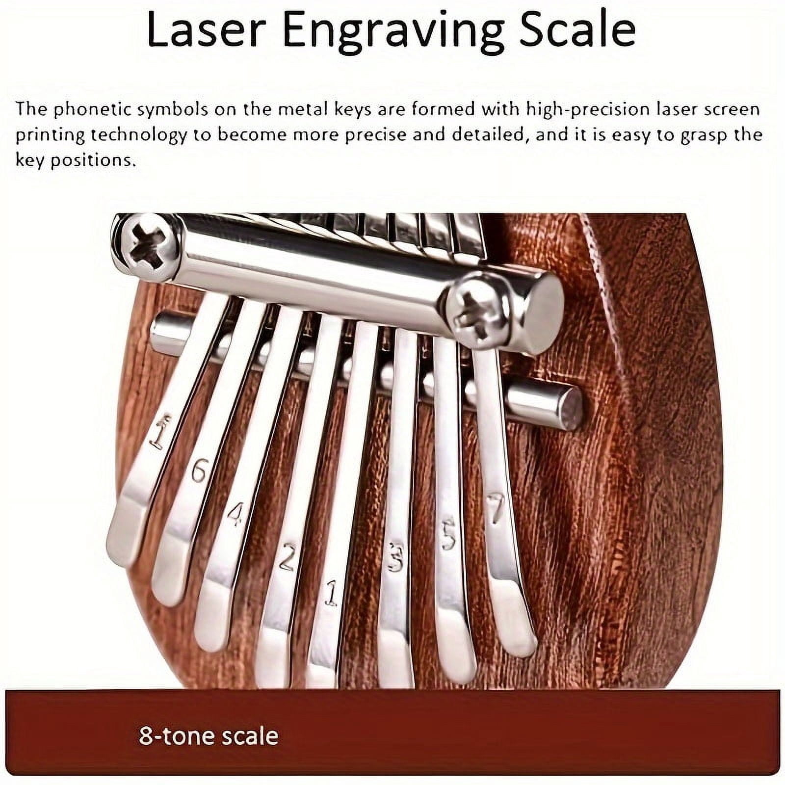 BAOLE 8-Key Thumb Piano, Kalimba Music Finger Piano, Portable Wooden Pocket Thumb Piano Key, Mini Marimba Finger Thumb Piano With Lanyard Instrument.