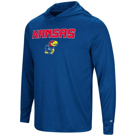 1988 Kansas Jayhawks Basketball - Mens Kansas Jayhawks Long Sleeve Hooded Tee Shirt - S