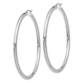 thumbnail image 2 of 14K White Gold Polished 3mm Tube Hoop Earrings, 2 of 3