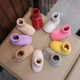 thumbnail image 2 of Zapatos de bebé de lana gruesa, botas de algodón de fondo suave, calzado infantil cálido de invierno, zapatos de piel sin caída para 3-6-12 meses de edad, 2 of 5