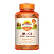 Sundown Omega 3 Fish Oil, 1000 Mg, Softgels, 120 Ct