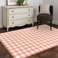 thumbnail image 5 of Buffalo Plaid Area Rug 3x5 Washable Rug Non Slip Farmhouse Orange Checkered Vintage Rustic Large Area Rug Indoor Floor Carpet for Entryway Bedroom Kitchen Living Room Home Office Dining Room Nursery, 5 of 9