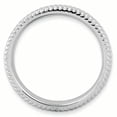 thumbnail image 2 of Bague Empilable en Argent 925 Fantaisie Texturée/, 2 of 8