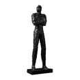 thumbnail image 1 of Figura de pensador, escultura de hombre pensante, estatua de mesa, adornos, colección Soporte negro, 1 of 8