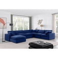 thumbnail image 6 of Meridian Furniture Comfy Navy Velvet Modular Sectional, 6 of 9