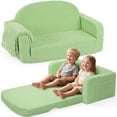 thumbnail image 1 of Sofá Infantil Foryoomi Extra Ancho 2 en 1 con Manta Verde, 1 of 7