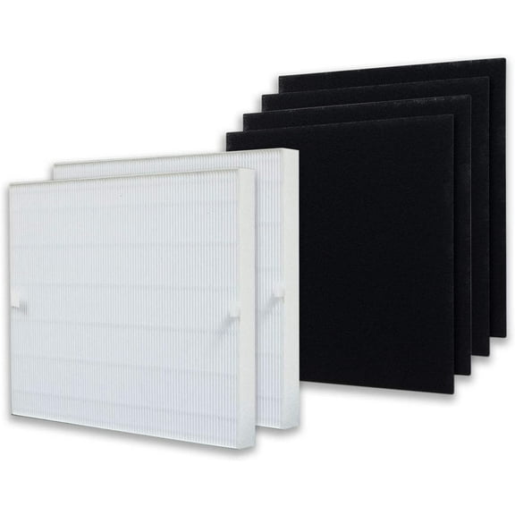 PUREBURG Replacement HEPA Filter Set Compatible with Coway AP-1512HH, AP-1518 / AIRMEGA 200M Mighty,Replaces Part 3304899 , 2 True HEPA   4 Carbon Pre-Filters