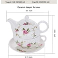 thumbnail image 3 of Juego de Té de Porcelana YONGSHENG Tetera y Taza Floral Flores de Ratán, 3 of 5