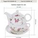 thumbnail image 3 of Juego de Té de Porcelana YONGSHENG Tetera y Taza Floral Flores de Ratán, 3 of 5