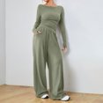 thumbnail image 4 of 1. Women's 2-Piece Long Sleeve Travel Outfit, Loose Lounge Pants Set, Casual Athletic Home Wear, 4 of 9
