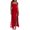 Red, variant on Women Dresses High Slit Sexy Solid Color Long Polyester Spandex Fashionable Party Night Out Wear