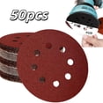 thumbnail image 1 of Generic 50 pieces 8-hole sanding disc Velcro - round fine sanding, 1 of 6