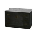 thumbnail image 3 of Peyton 60" Single Bathroom Vanity with Dark Oak Cabinet and Carrara Marble Top, 3 of 6