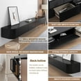 thumbnail image 5 of Modern Floating TV Stand | Wall-Mounted Entertainment Media Console | Large Storage TV Bench for Living Room & Office (Black, 110.2''), 5 of 7
