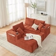 thumbnail image 5 of Leumius 108" L-Shaped Sectional Sofa,Chenille Boneless Couch, Modern 3-Seat Upholstered Cloud Couch Sectional with Deep Seat and Cup Holders for Living Room,No Assembly Required,Orange, 5 of 14