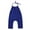 Blue, variant on Toddler Girl's Overalls, Sleeveless Strappy Denim Jumpsuit, Cropped Capri Length Outfits for 18-24 Months
