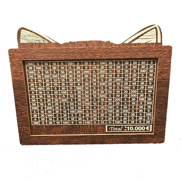 Great promotion! Wooden Bank Retro Bank Storage Box With Graduated Numbers