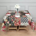 thumbnail image 3 of Pioneer Flower Floral Print Pattern Square Tablecloth,Waterproof Square Table Cover,Wipeable Spillproof Washable Table Cover for Home Kitchen Party Decor 60"x60"(152x152cm), 3 of 6