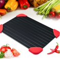 thumbnail image 4 of Food Defrosting Tray Stripes Metal Safe Rapid Thawing Plate Meat Thawing Board, 4 of 6