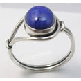 thumbnail image 2 of 925 Solid Silver Collectible Lapis Lazuli Urban Style Ring Size 7.5 Traditional, 2 of 3