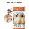 thumbnail image 5 of Thanksgiving Valances for Windows Fall Farmhouse Pumpkin Eucalyptus Leaf Kitchen Valance Curtain Rod Pocket Small Curtains for Cafe Bathroom Laundry Basement 54" x 18", 5 of 8