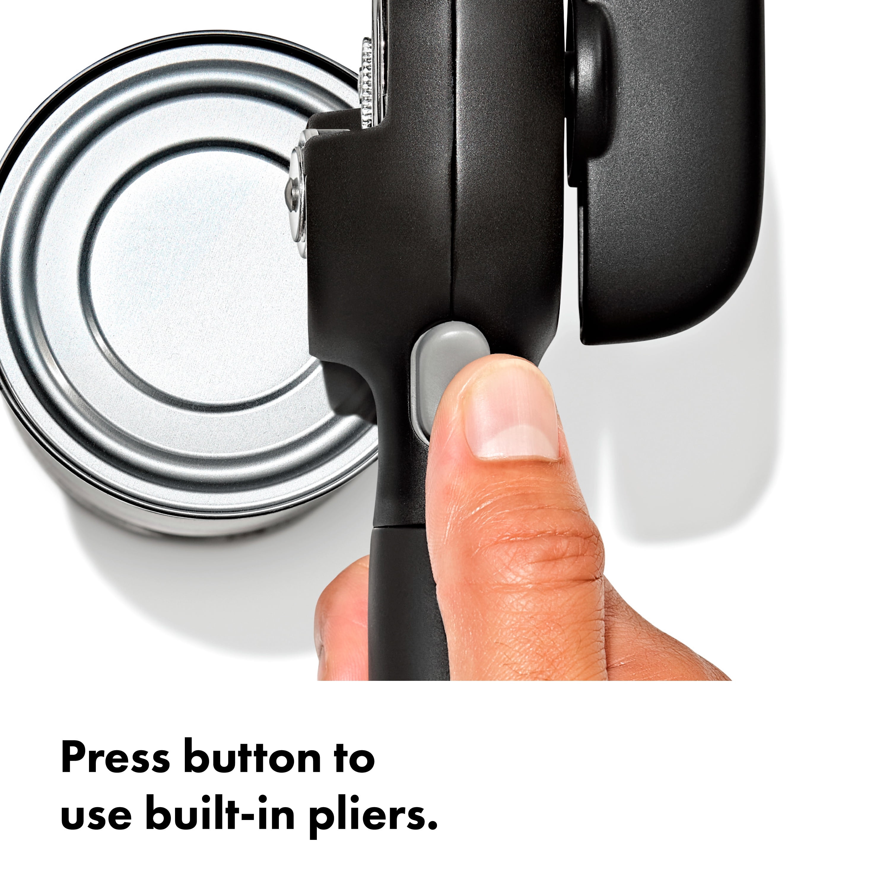 OXO SoftWorks Smooth Edge Can Opener – Side-Cutting, No-Touch Lid Removal, Stainless Steel Blade, Non-Slip Grip