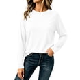 thumbnail image 3 of MexChoioe Womens Long Sleeve Tops Basic Tees Summer Outfits Early Fall Fashion Tunic Dressy Casual Blouses Trendy Sweatshirt for Women, 3 of 7