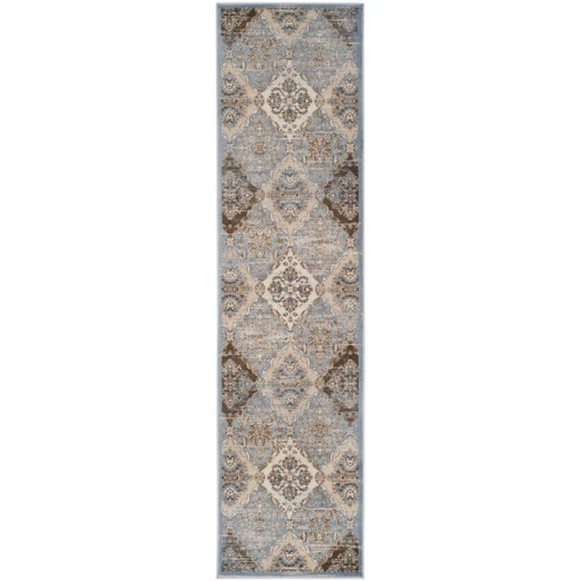 Safavieh Vintage 9' X 12' Power Loomed Rug in Light Blue and Ivory
