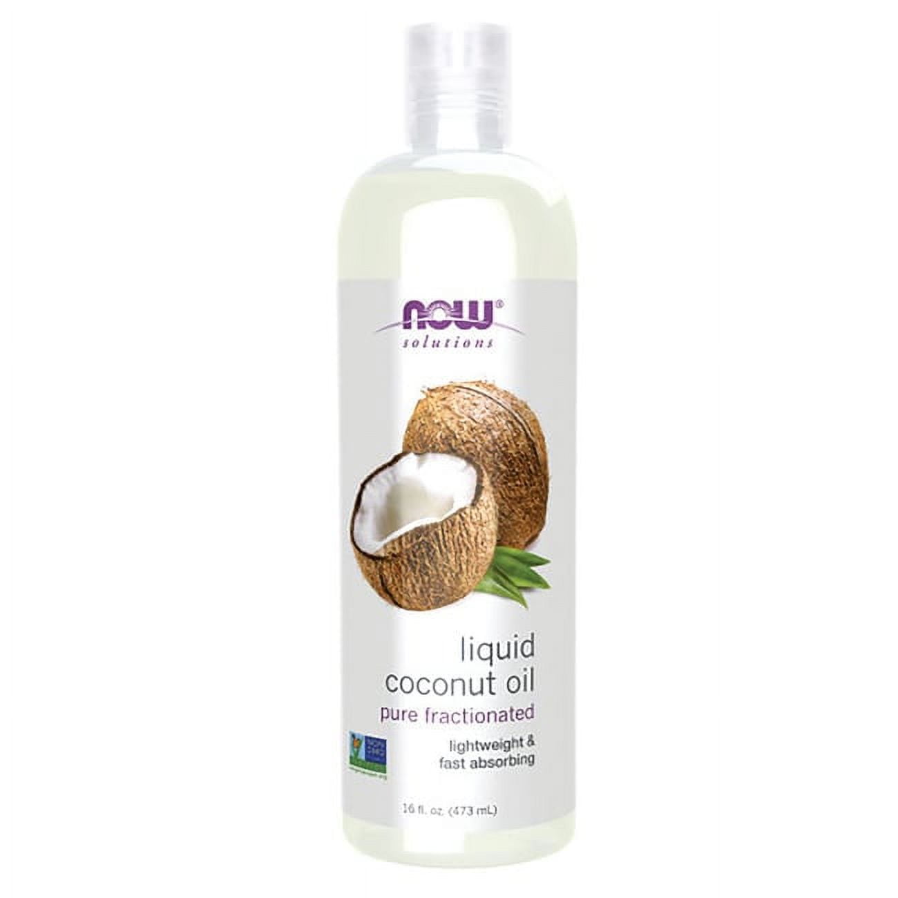 NOW Foods Solutions, Liquid Coconut Oil, Pure Fractionated, 16 fl oz (473 ml)