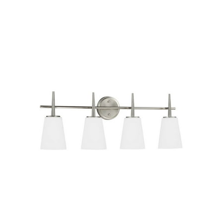 

Four Light Bathroom Light Fixture-Brushed Nickel Finish-Incandescent Lamping Type Bailey Street Home 73-Bel-1636591