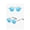 Blue, variant on Steampunk Sunglasses for Men and Women, Metal Frame, PC Lens, 80% Light Perspective, Fashion Eyewear, UV Protection