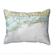 Betsy Drake SN11411CD Clearwater Harbor, FL Nautical Map Small Corded Indoor & Outdoor Pillow - 11 x 14 in.