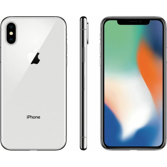 Restored Apple iPhone X - Consumer Cellular - 64GB Silver (Refurbished)