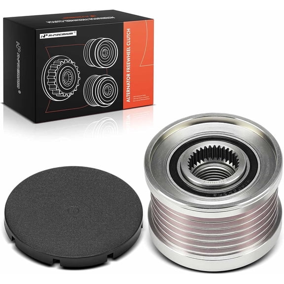 A-Premium Alternator Freewheel Clutch Pulley Compatible with Nissan Sentra 2007-2012, Versa 2007-2009, Juke 2011-2017, NV200 2013-2014, Cube 2009-2014, 1.6L 1.8L 2.0L, 6 Grooves Clockwise
