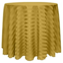 Ultimate Textile Satin-Stripe 60-Inch Round Tablecloth Gold