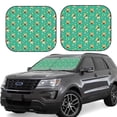 thumbnail image 6 of Kdxio Bulldog Puppy Flower Print 2-Piece Sun Shade Front Windshield - Foldable Car Front Window Sunshades For Most Sedans Suv Truck, 6 of 6