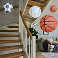 thumbnail image 6 of Tizuqe 6Pcs Football Baseball Basketball Volleyball Paper Lanterns Hanging Decoration, 6 of 14