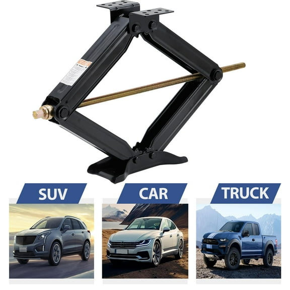 Towallmark Camper Trailer Stabilizer Leveling Scissor Jacks Set of 1,Car Scissor Lift Jack 4"-30" Height Adjustable, 7500 Lbs Heavy Duty RV Scissor Jack with Crank Handle for Travel Trailer Camper