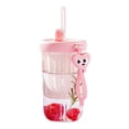 thumbnail image 2 of 500ml Straw Bottle with Handle Filter Design Tea Water Separation Cup Fruit Tea Bottle School Supplies, 2 of 8