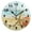 E82, variant on Marine Seashells Round Wall Clock Quiet Battery Operated Living Room Wall Watch Silent Non Ticking Desk StarWall Clocks Art(12 Inch)