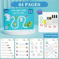 thumbnail image 4 of Cuaderno de ejercicios de seguimiento mágico reutilizable, cuaderno de práctica mágica, libro de entrenamiento de control, material de papelería educativo de dibujo Montessori para niños, 4 of 5