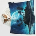 thumbnail image 6 of Pofeuu Hawaiian Beach Pirate Moon Print Puppy Blanket,Dog Blankets,Pet Blanket Cozy Cat Blankets for Indoor Cats, Fuzzy Pet Blanket for Kitten Doggy Dog Blankets-Large, 6 of 8