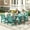Lake Blue, variant on Vicllax Outdoor Dining Set Beach Style HDPE for Poolside Lawn Garden 66.8"Lx 33.9"Wx 30.6"H (5Pcs)