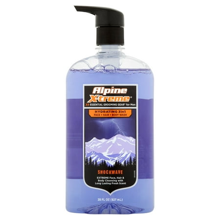 Alpine Xtreme Hydrating Shockwave Scent Hair + Body + Face Wash, 28 fl