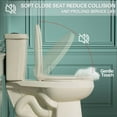 thumbnail image 3 of 19 Inch Tall Toilet for Seniors, ADA High Toilet, Comfort Bowl Height Bathroom Toilet, Two-Piece Dual Flush 1.1/1.6 GPF, 12 Inch Rough In,Bone Color, Round Bowl for Small Bathroom, 3 of 9