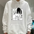 thumbnail image 4 of Sudadera con capucha de manga larga con estampado de Anime negro suelta para mujerpangjing, 4 of 4