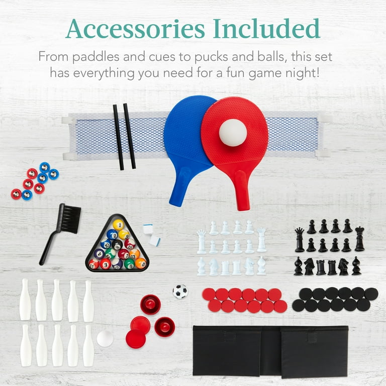 Best Choice 11-in-1 Kids Game Set: Ping Pong, Foosball, Air Hockey