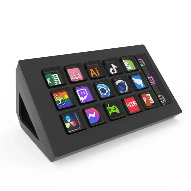 2024 New Streamdeck Visual Keyboard Lcd Button Custom Button 15 Key Real Time Content Creation Controller Windows/ios/android