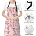thumbnail image 6 of Xecao Orchids Flowers Print Kitchen Cooking Aprons, Waterproof Adjustable Bib Aprons with 2 Pockets for Women Men Chef, 6 of 8
