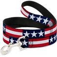 thumbnail image 1 of buckle-down "stars & stripes blue white red white" dog leash, 1 of 1